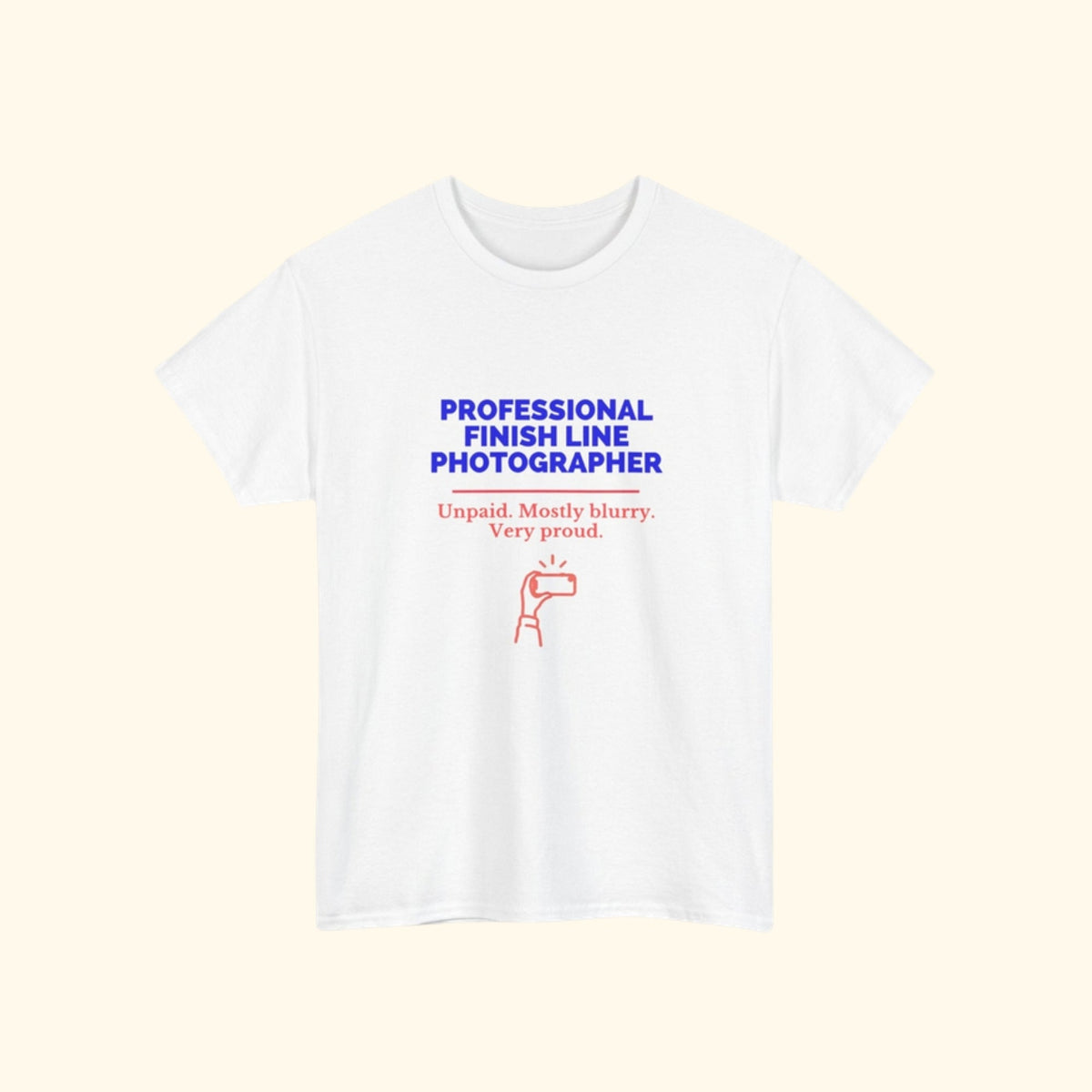 Professional Finish Line Photographer t-shirt for marathon spectators