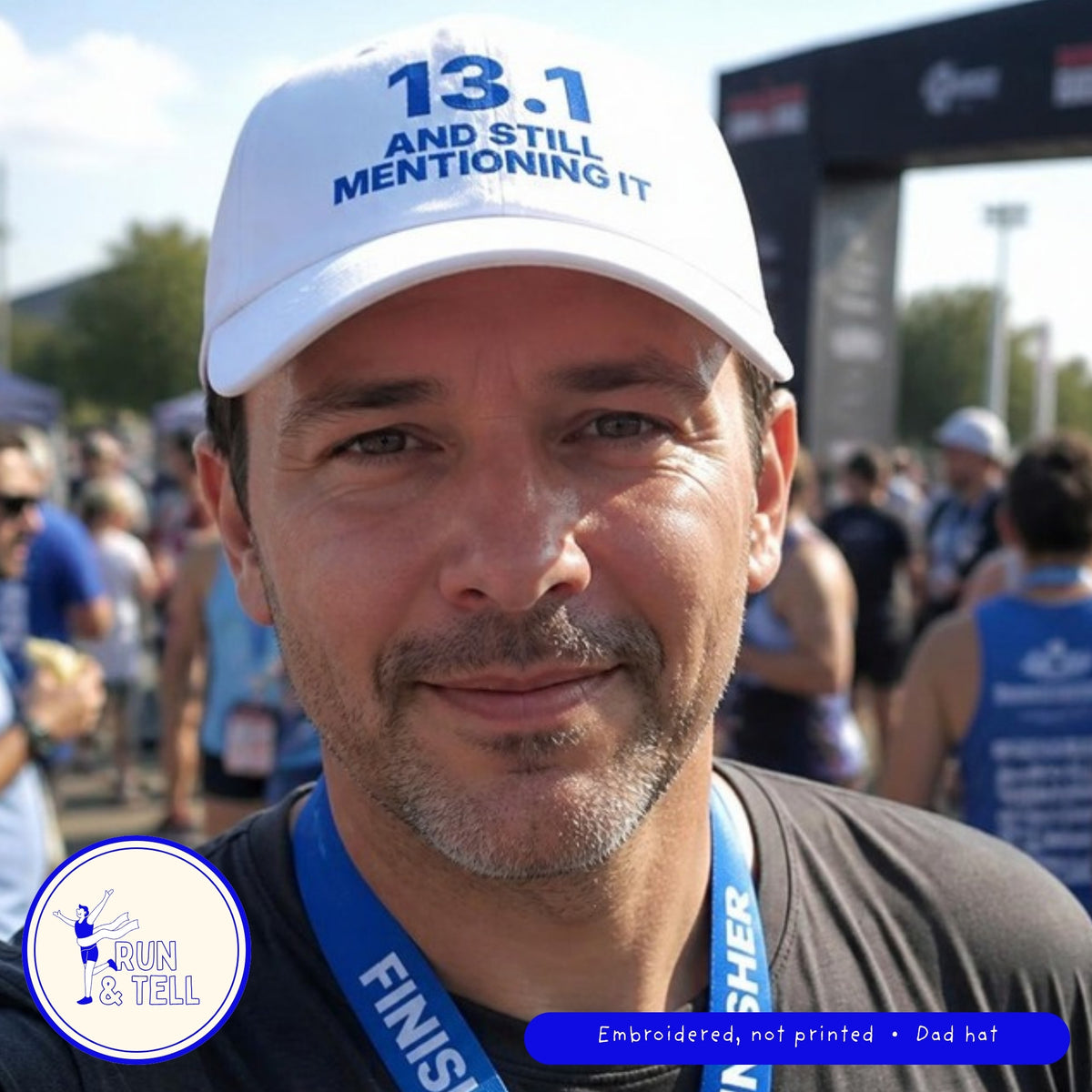 13.1 and Still Mentioning It embroidered dad hat, lifestyle photo