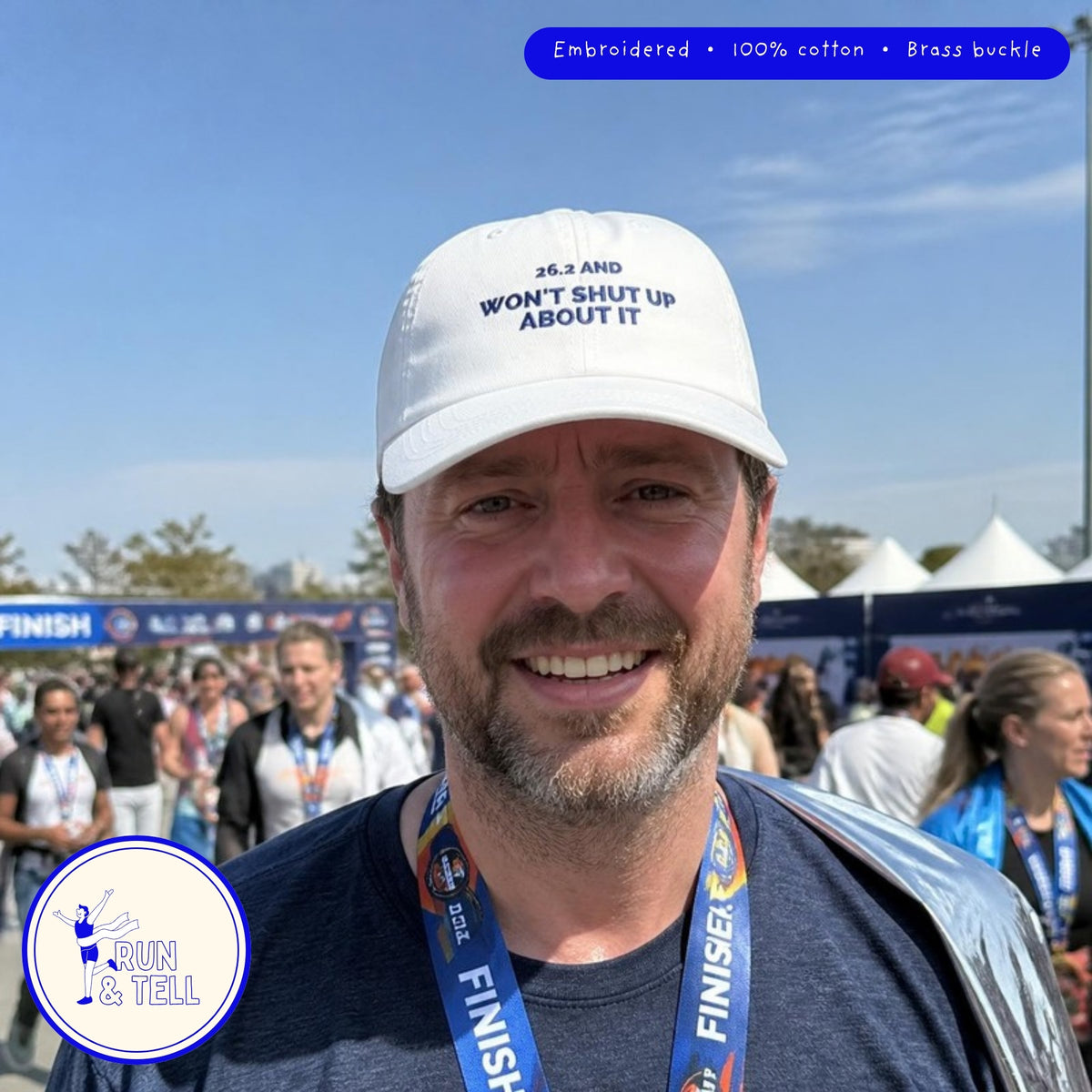 26.2 and Won't Shut Up About It embroidered dad hat – lifestyle photo
