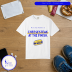 Run Like There's a Cheesesteak at the Finish t-shirt, Philly flat lay