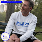 Mile 20 and I Have History 3D puff print sweatshirt, lifestyle photo