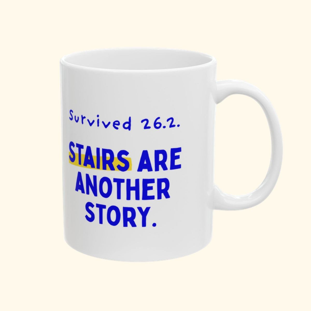 Survived 26.2 stairs mug
