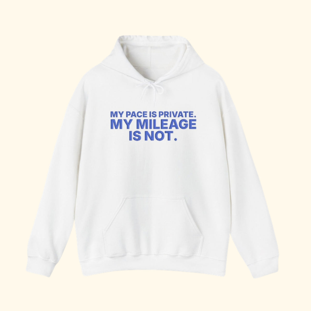 My Pace Is Private. My Mileage Is Not. 3D puff print hoodie, product photo