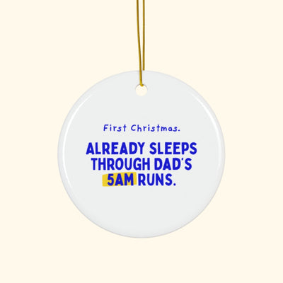 First Christmas runner dad ornament