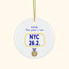 2026: The Year I Ran NYC 26.2 Christmas ornament by Run & Tell
