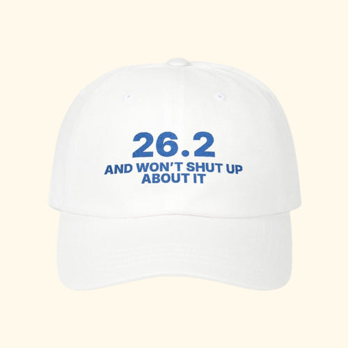 26.2 and Won't Shut Up About It embroidered dad hat, product photo