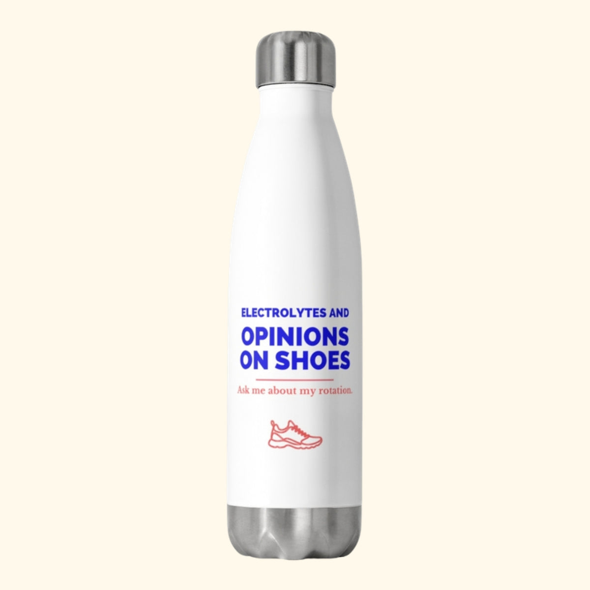 Electrolytes and Opinions on Shoes 20oz insulated bottle, product photo