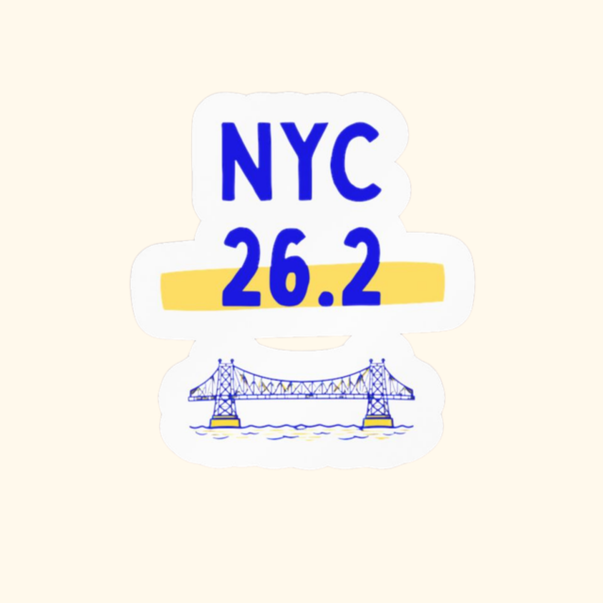 NYC 26.2 Vinyl Car Decal by Run & Tell