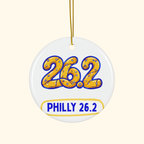 Philly 26.2 Pretzel Christmas ornament by Run & Tell