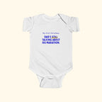 Dad's still talking about his marathon baby bodysuit