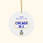 2026: The Year I Ran Chicago 26.2 Christmas ornament by Run & Tell