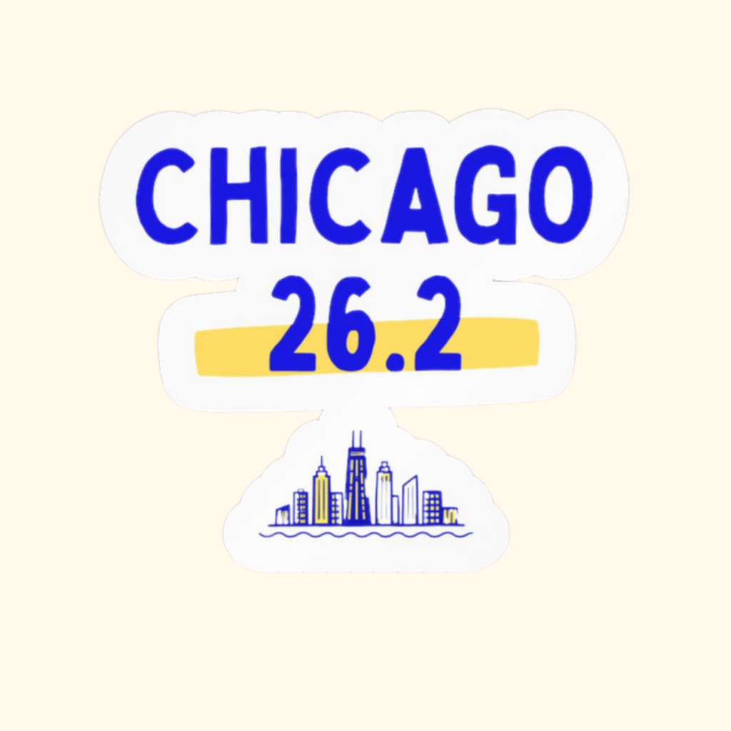 Chicago 26.2 Vinyl Car Decal by Run & Tell