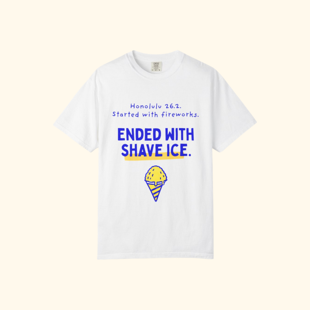 Started With Fireworks, Ended With Shave Ice t-shirt by Run & Tell