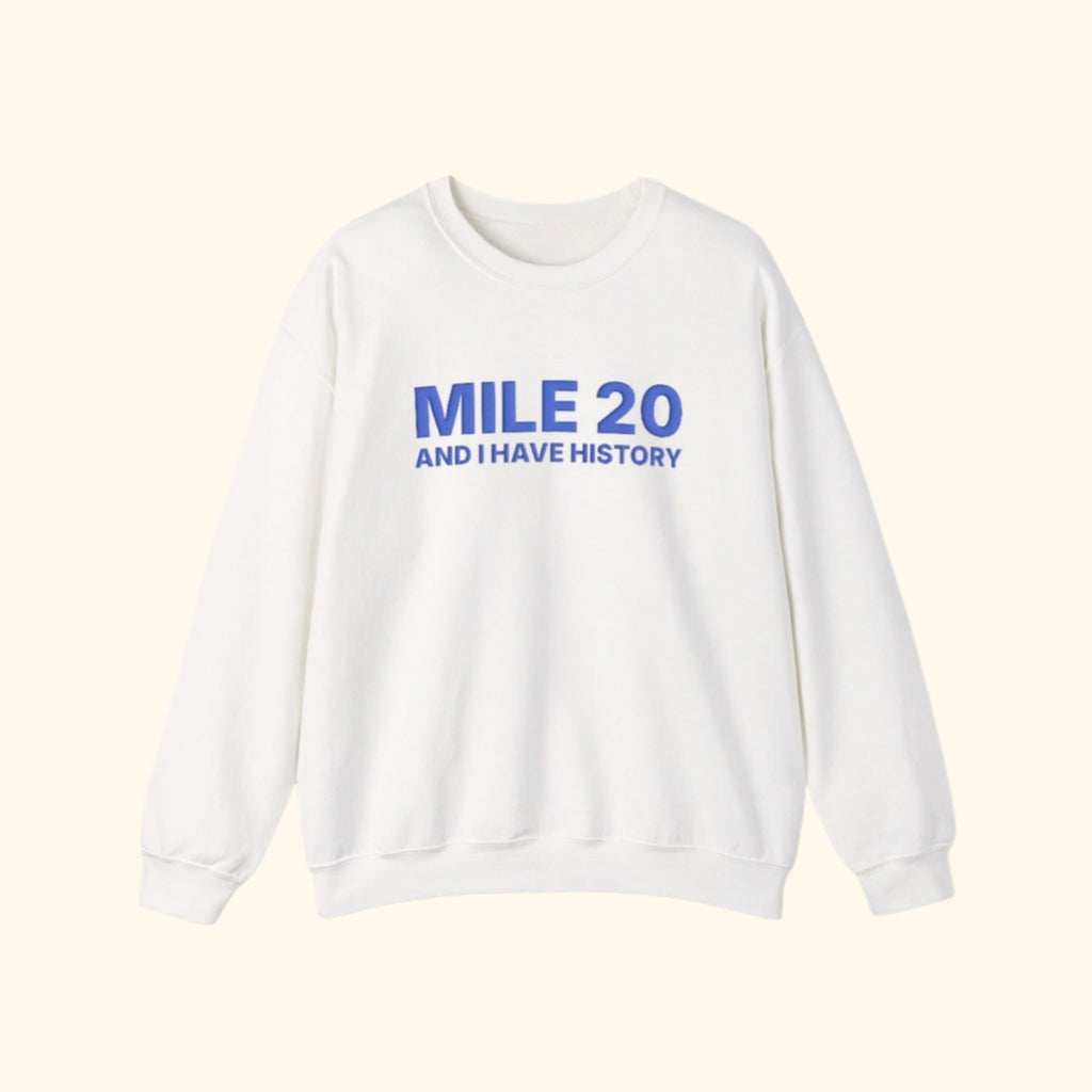 Mile 20 and I Have History 3D puff print sweatshirt, product photo