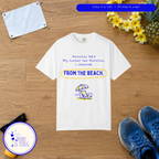 My Runner Ran Honolulu, I Cheered From the Beach t-shirt by Run & Tell, shown in use