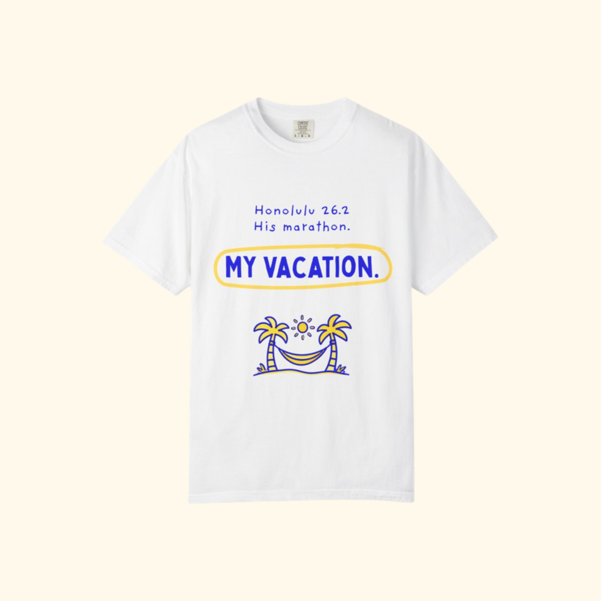 His Marathon, My Vacation t-shirt by Run & Tell