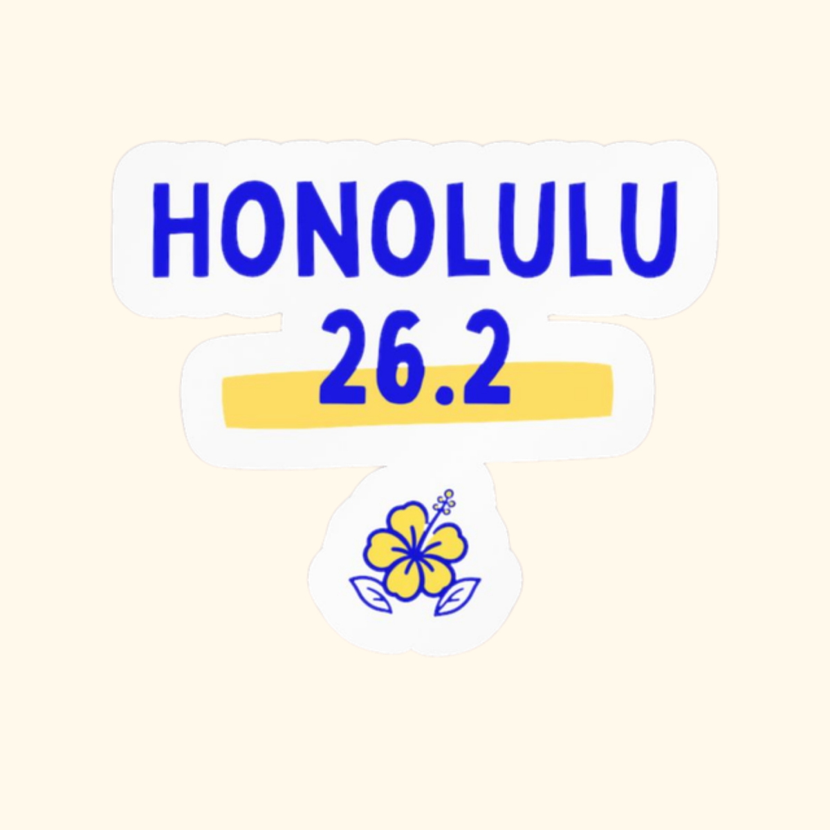 Honolulu 26.2 Vinyl Car Decal by Run & Tell