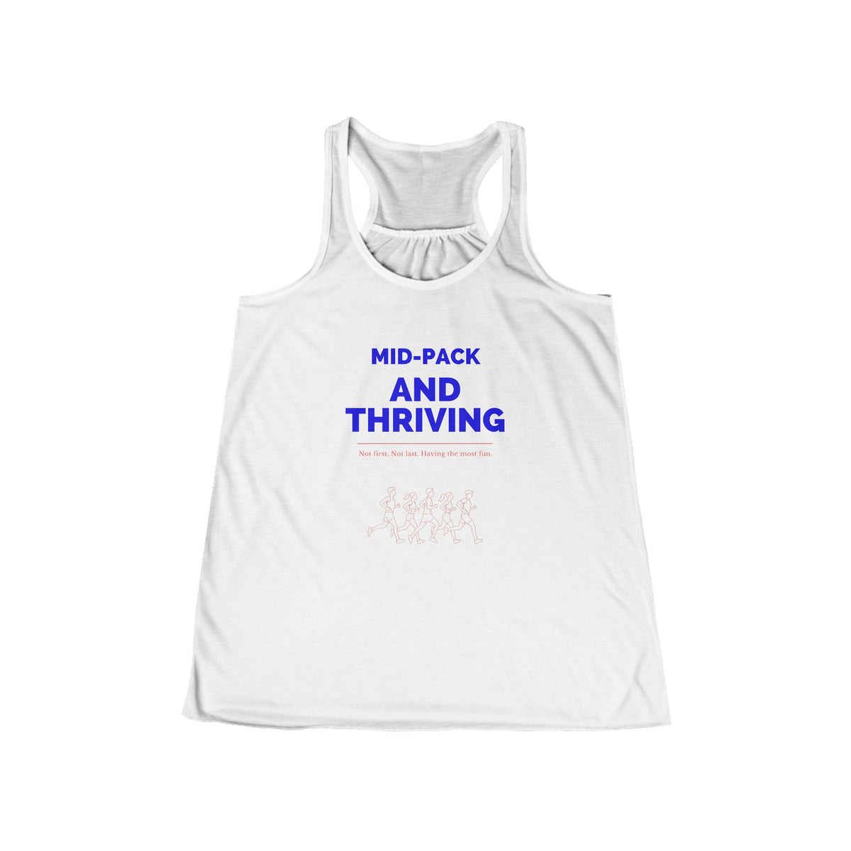 Mid-Pack and Thriving women's racerback running tank by Run & Tell