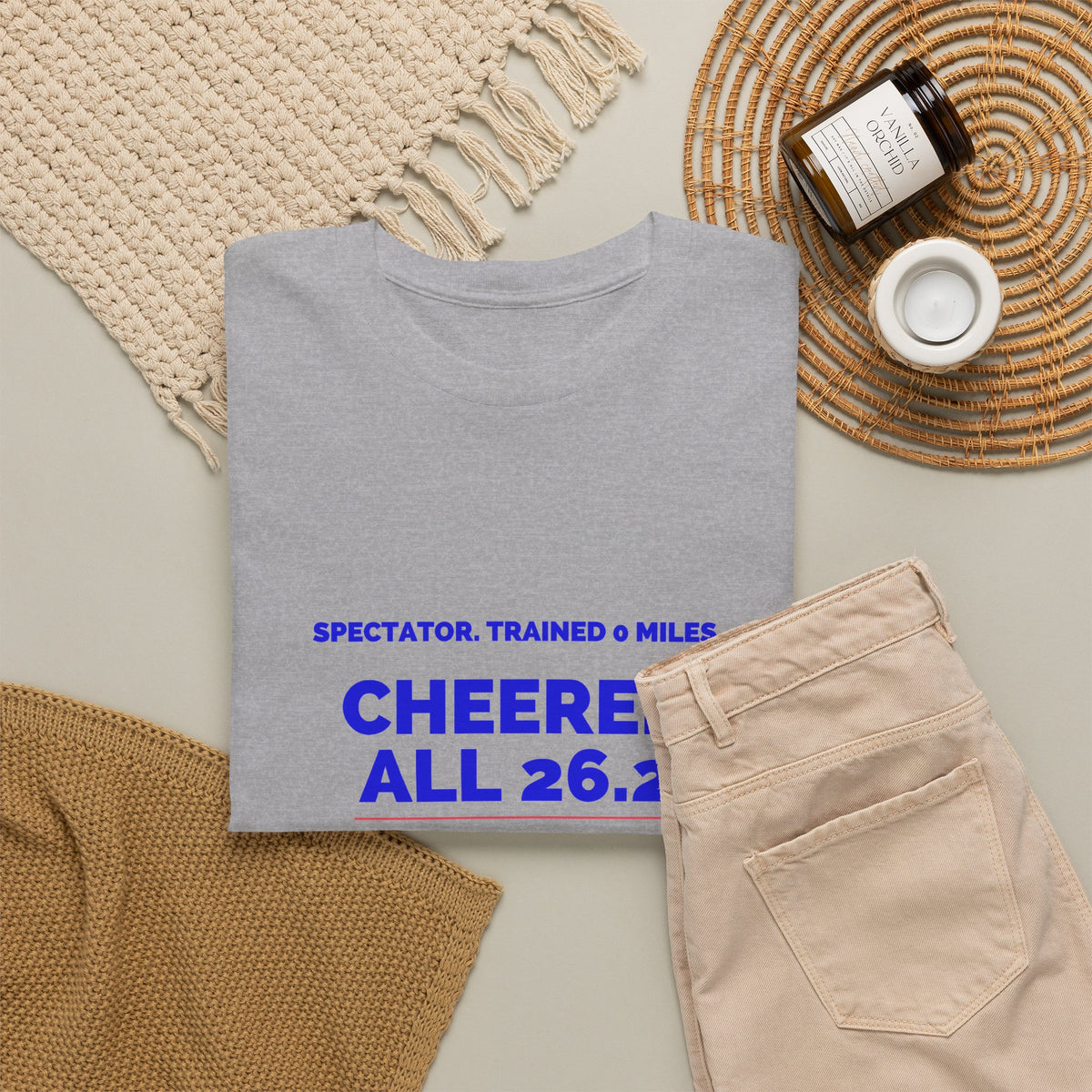 Spectator Trained 0 Miles Cheered All 26.2 marathon spectator T-shirt by Run & Tell