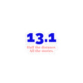 13.1: Half the Distance. All the Stories. half marathon kiss-cut sticker, alternate view 1