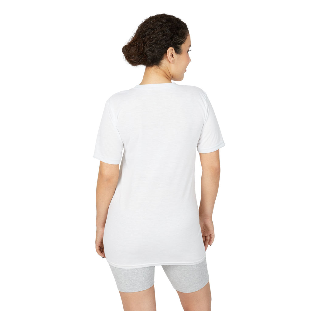 I Paid to Feel Like This performance running t-shirt, worn, back view