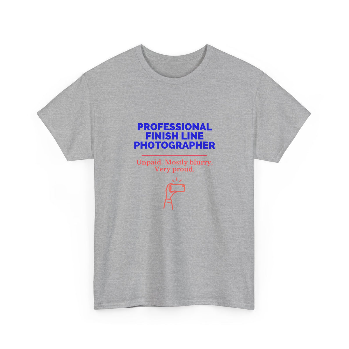 Professional Finish Line Photographer t-shirt for marathon spectators, alternate view 2