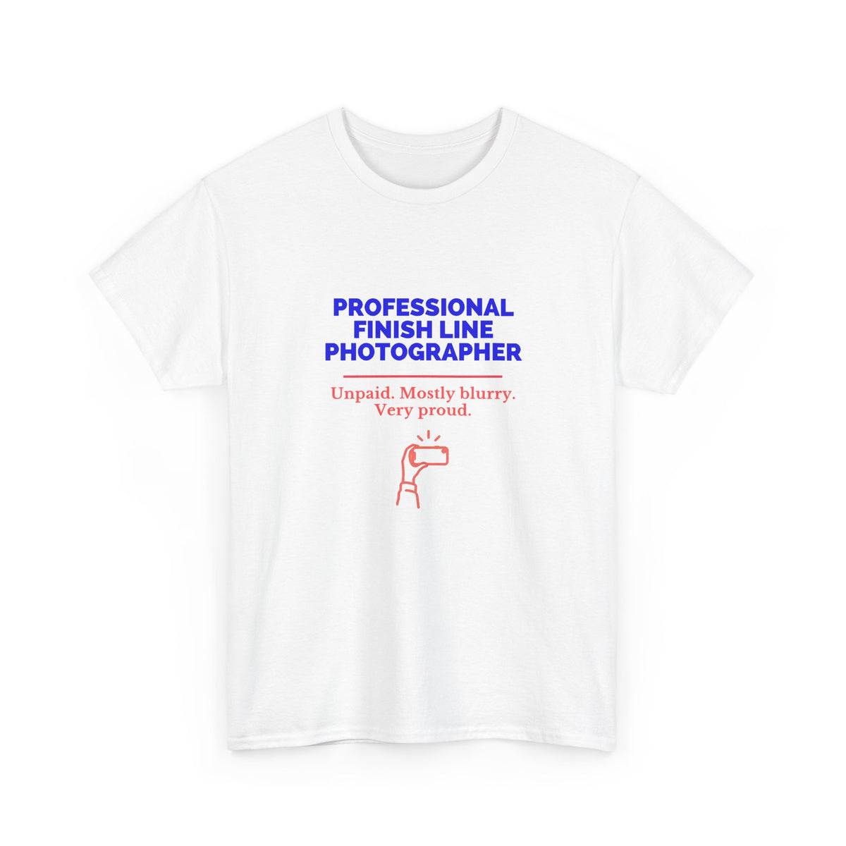 Professional Finish Line Photographer t-shirt for marathon spectators, alternate view 1