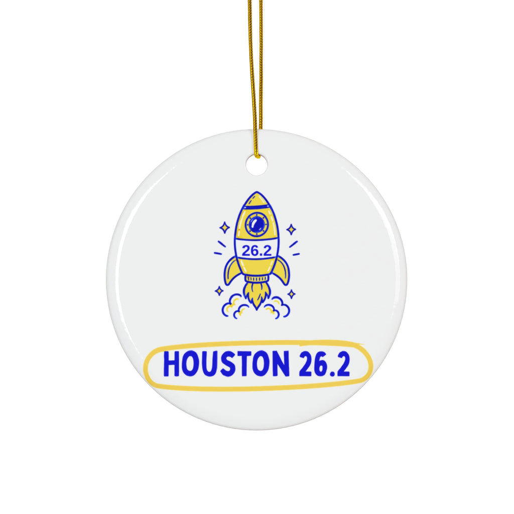 Houston 26.2 Rocket | Marathon Christmas Ornament