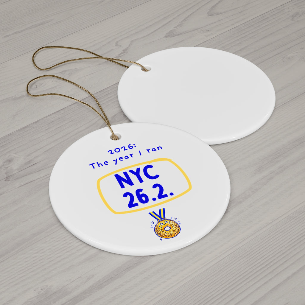 2026: The Year I Ran NYC 26.2 | Marathon Christmas Ornament