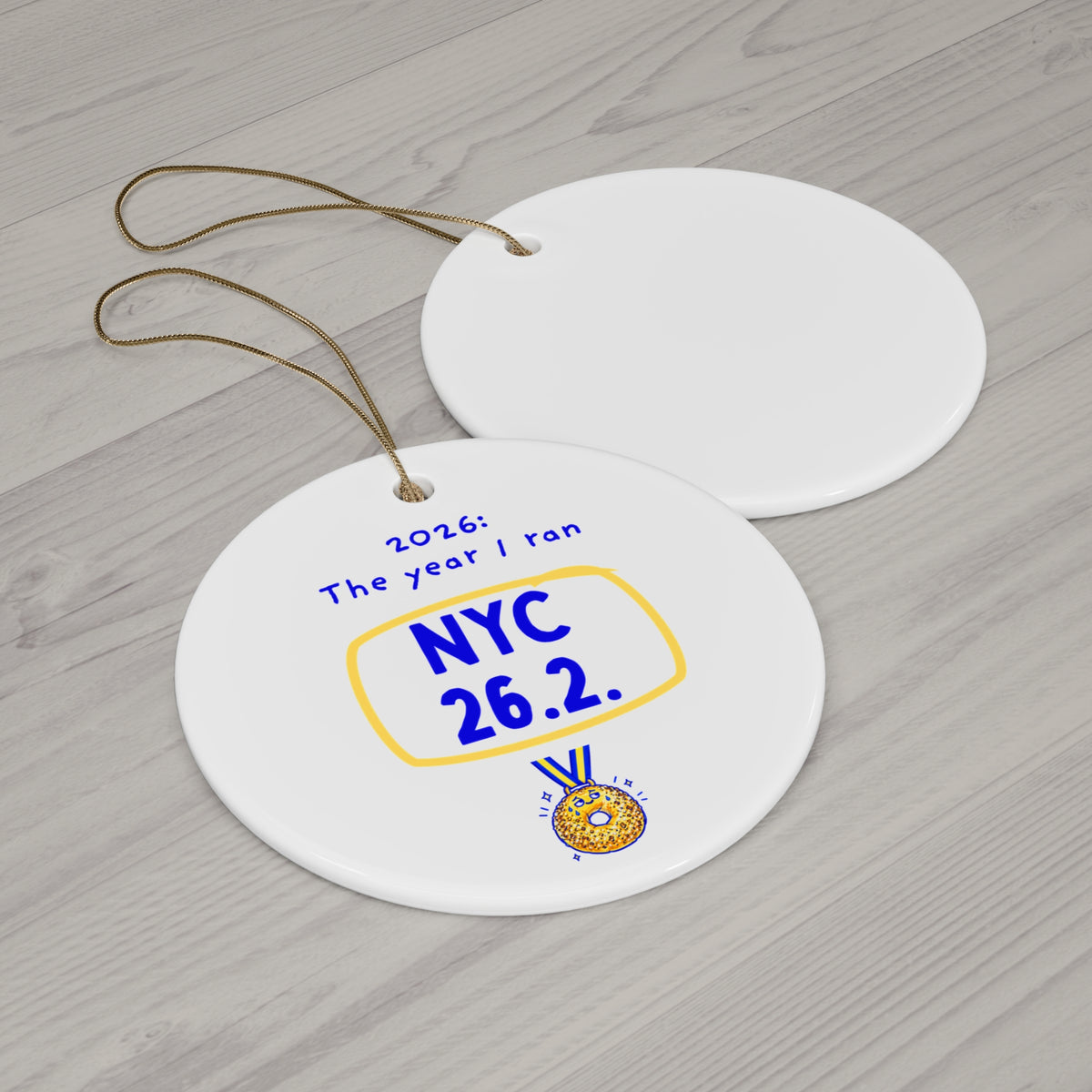 2026: The Year I Ran NYC 26.2 | Marathon Christmas Ornament