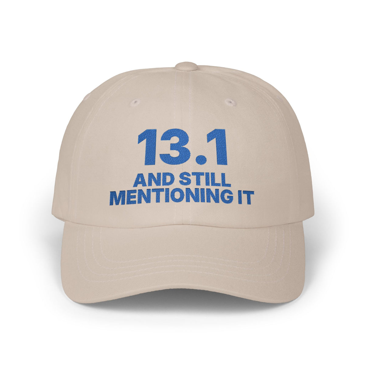 13.1 and Still Mentioning It embroidered half marathon dad hat, alternate view 2