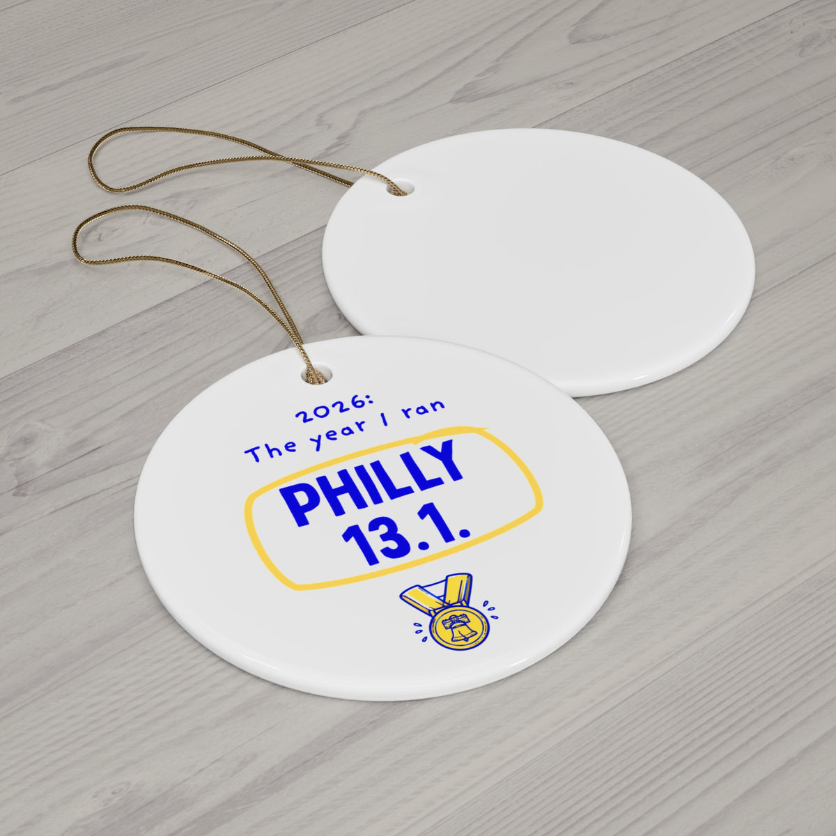 2026: The Year I Ran Philly 13.1 | Half Marathon Christmas Ornament