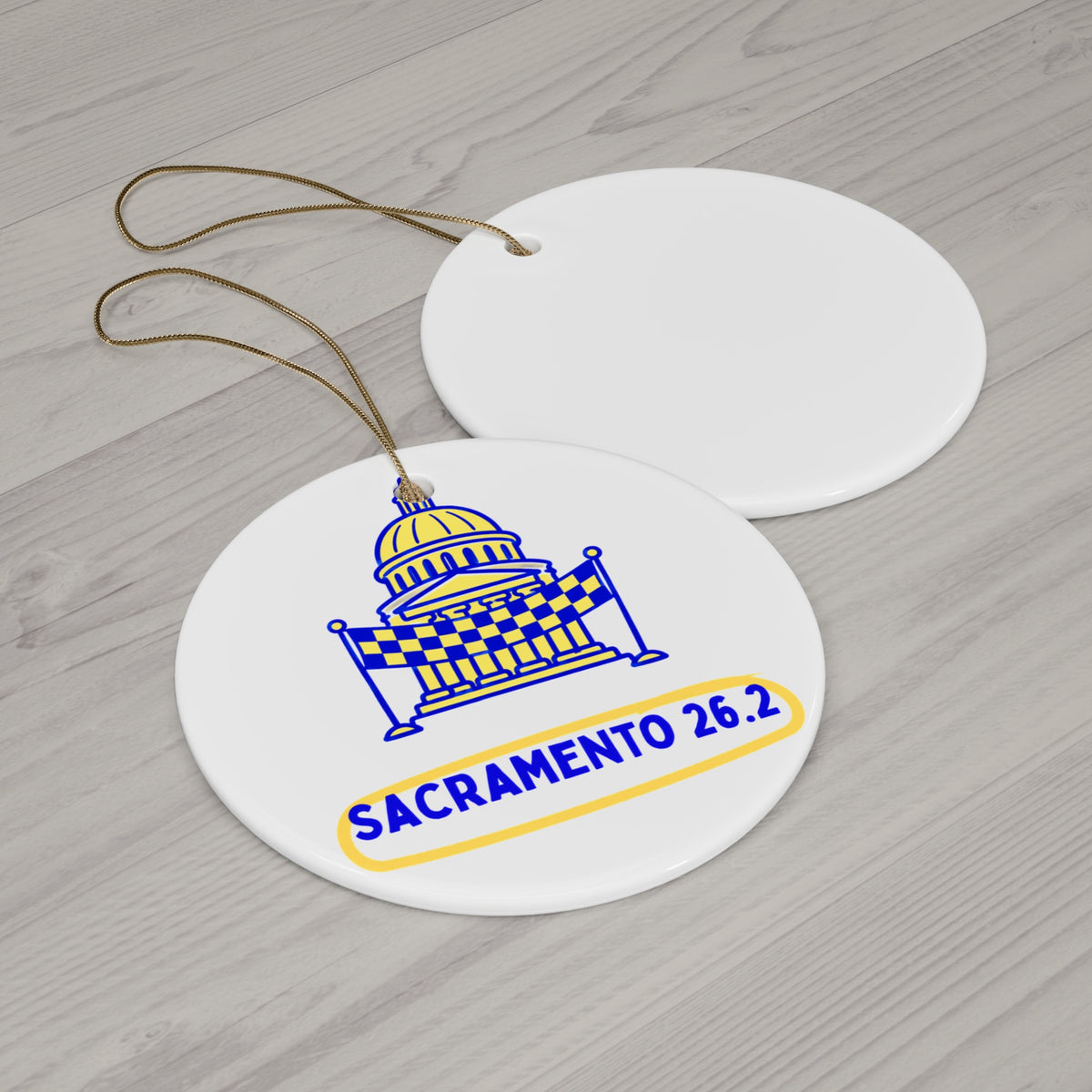 Sacramento 26.2 Capitol Dome | Marathon Christmas Ornament