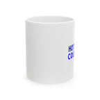 Hot Cocoa. Cold Miles. running mug, front view