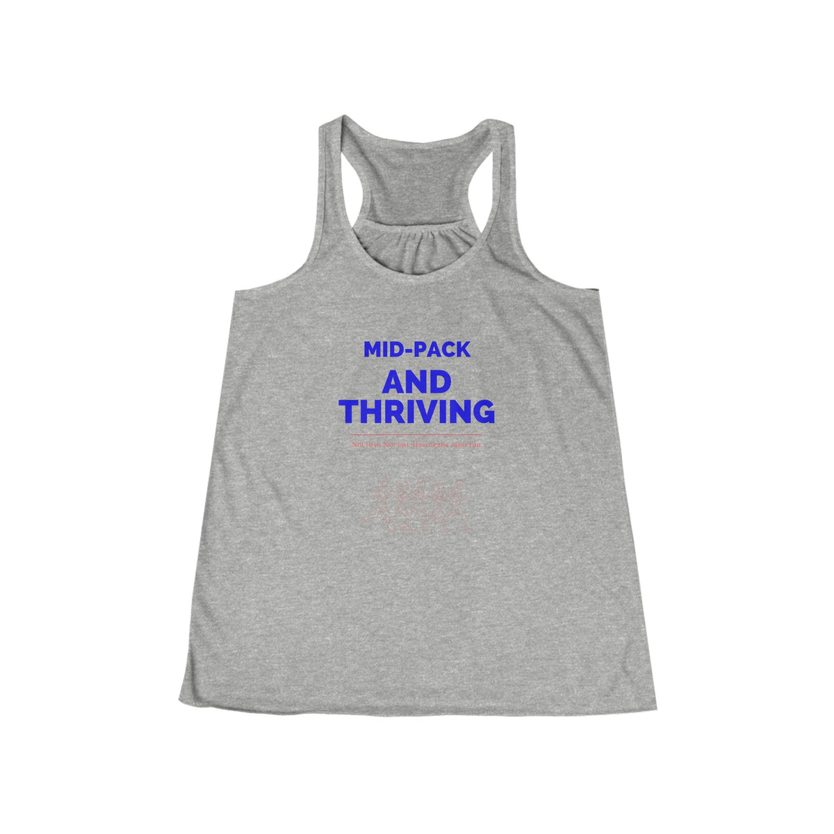 Mid-Pack and Thriving women's racerback running tank by Run & Tell