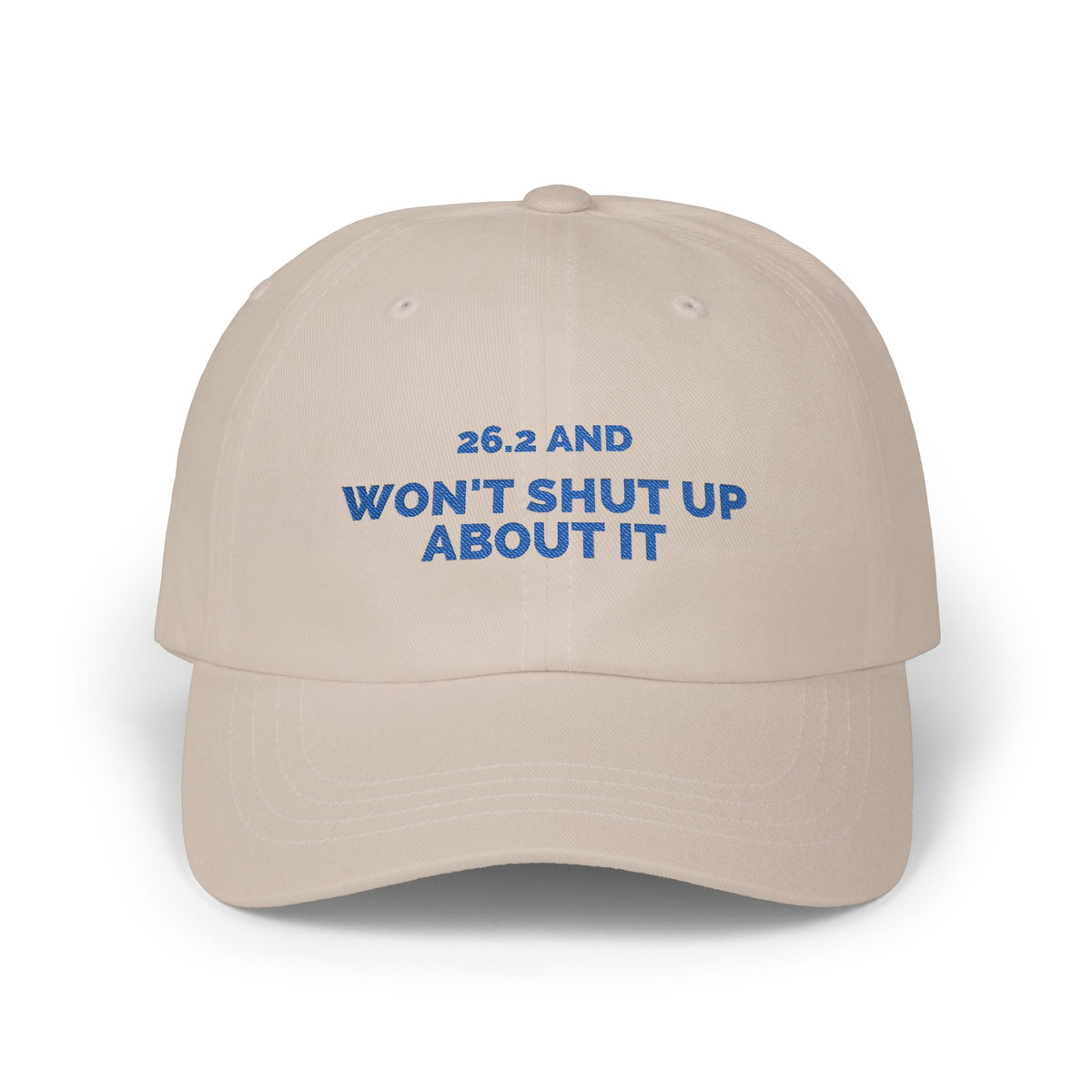 26.2 and Won't Shut Up About It embroidered marathon dad hat by Run & Tell