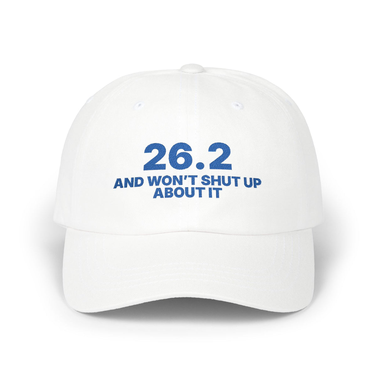26.2 and Won't Shut Up About It embroidered marathon dad hat, alternate view 1