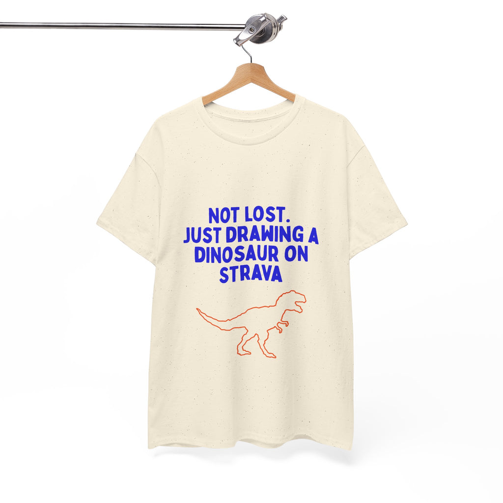 Not Lost. Just Drawing a Dinosaur on Strava funny running shirt by Run & Tell