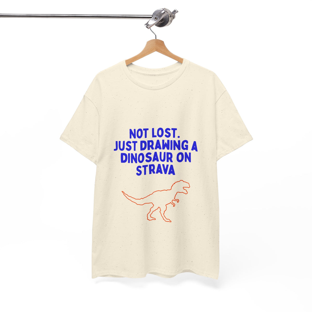 Not Lost. Just Drawing a Dinosaur on Strava funny running shirt by Run & Tell
