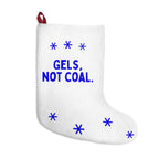 Gels, Not Coal Christmas stocking for runners, front view