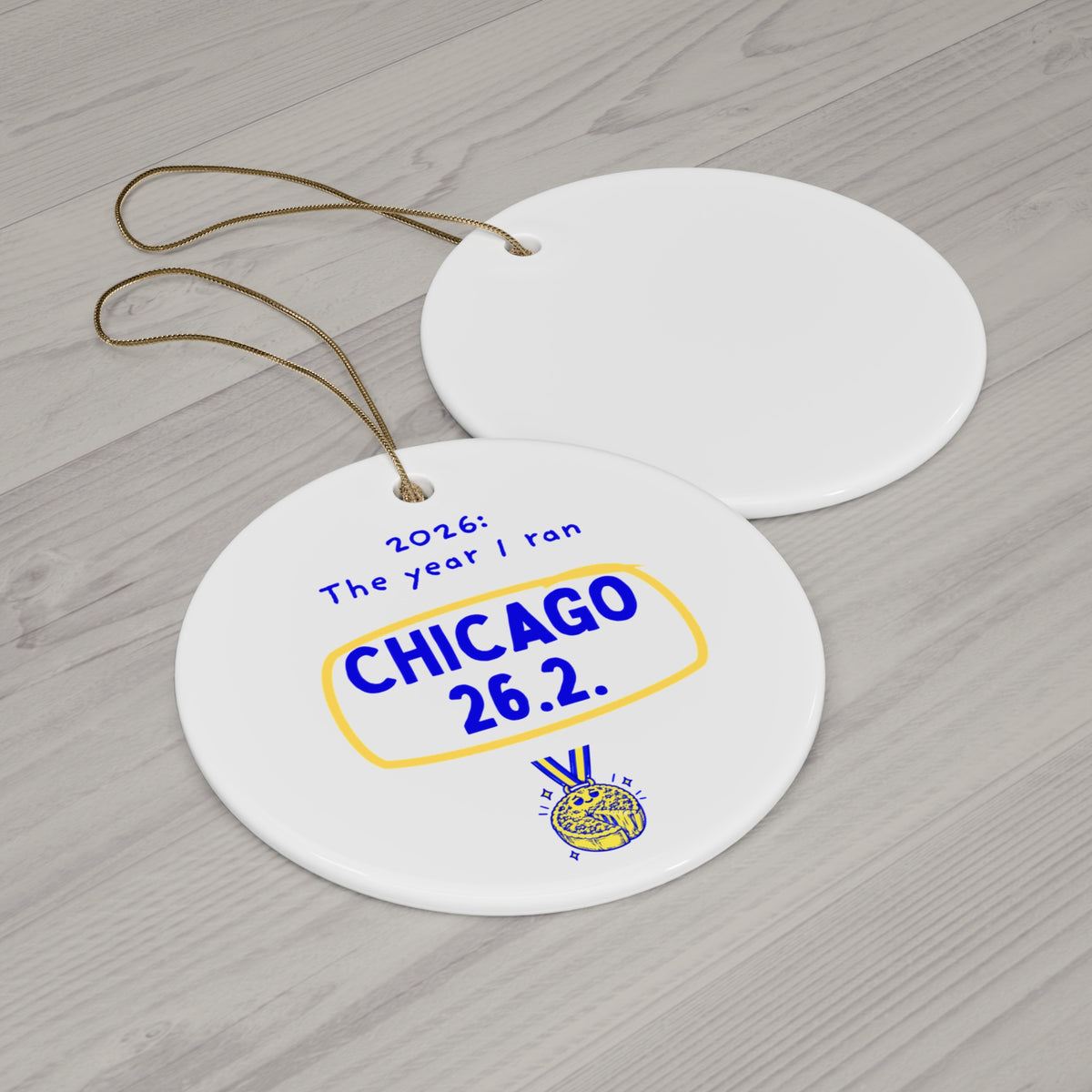 2026: The Year I Ran Chicago 26.2 | Marathon Christmas Ornament