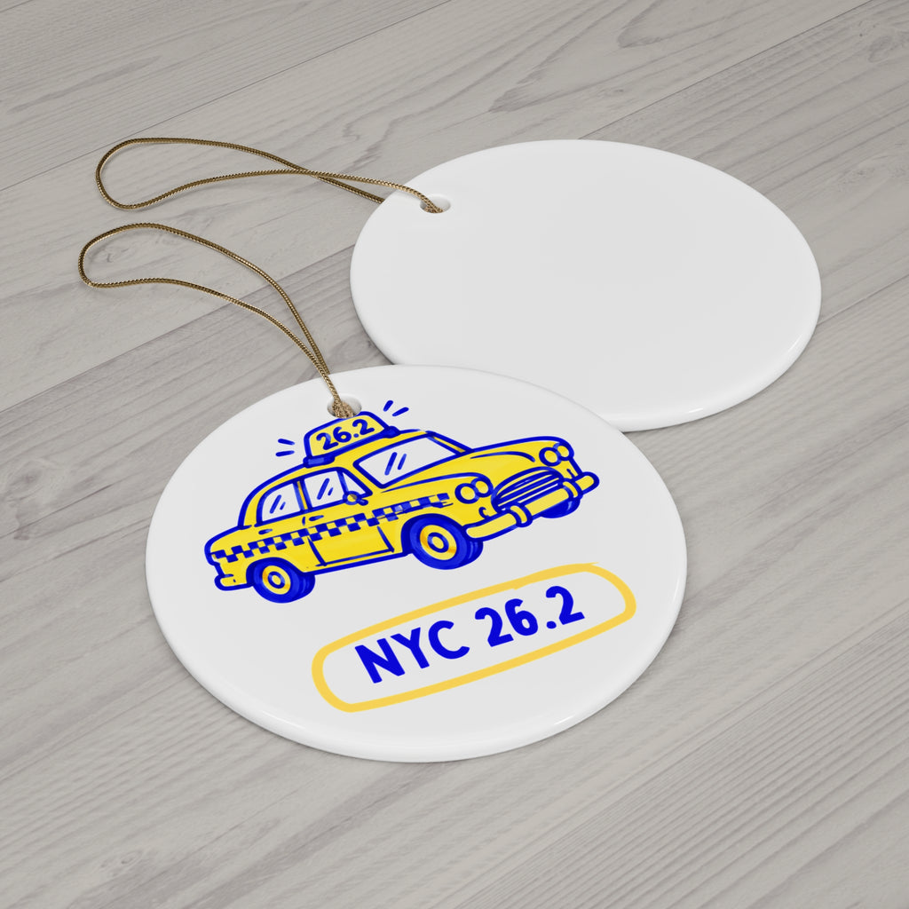 NYC 26.2 Taxi | Marathon Christmas Ornament