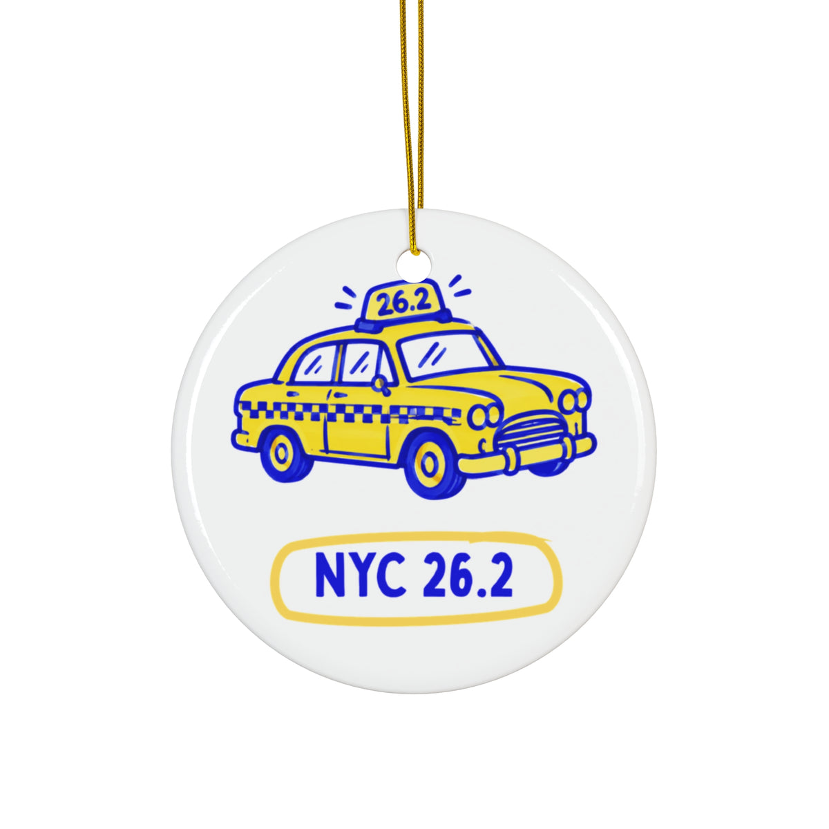 NYC 26.2 Taxi | Marathon Christmas Ornament