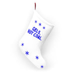 Gels, Not Coal runner Christmas stocking, hanging