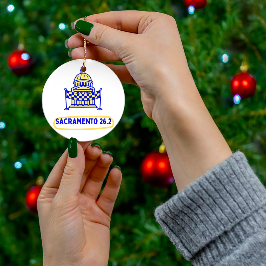 Sacramento 26.2 Capitol Dome | Marathon Christmas Ornament