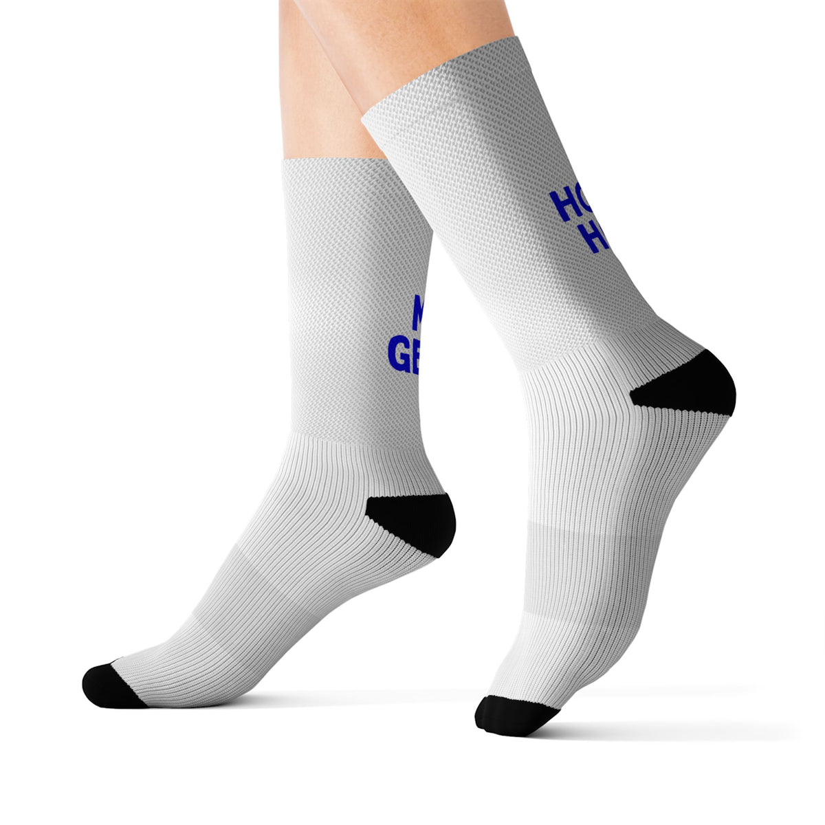 Ho Ho Hold My Gels Christmas running socks
