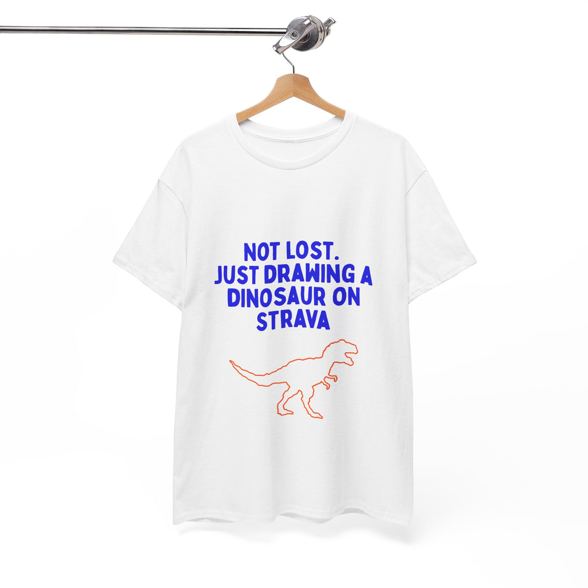 Not Lost. Just Drawing a Dinosaur on Strava funny running shirt by Run & Tell