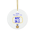 2026: The Year I Ran NYC 26.2 | Marathon Christmas Ornament