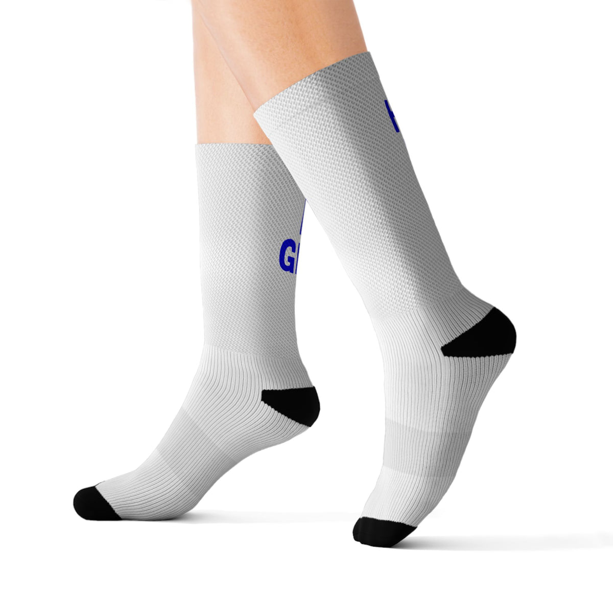 Ho Ho Hold My Gels running socks, view 3
