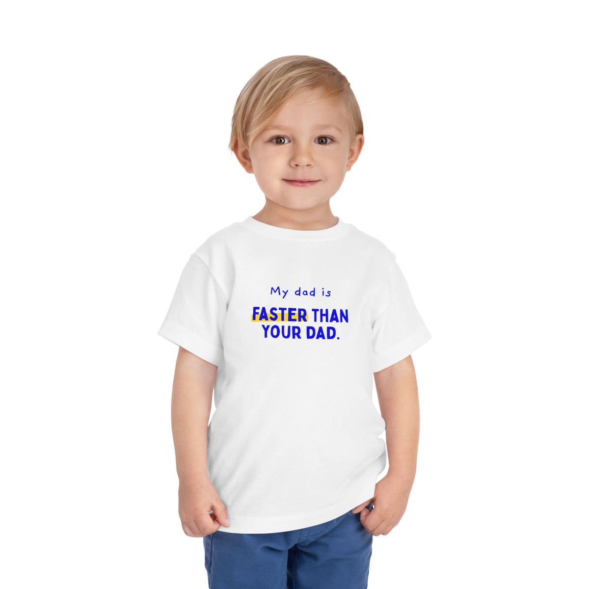 My Dad Is Faster Than Your Dad toddler t-shirt, view 3